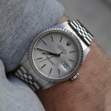 Rolex Datejust 36mm – Ref. 16220 – Zilveren Tapestry dial beschikbaar voor biedingen