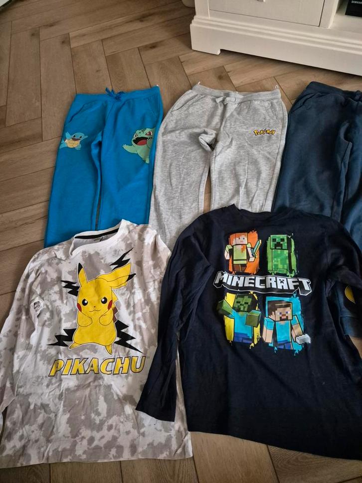 Pokemon en minecraft set maat 146/152, Kinderen en Baby's, Kinderkleding | Maat 146, Zo goed als nieuw, Jongen, Shirt of Longsleeve