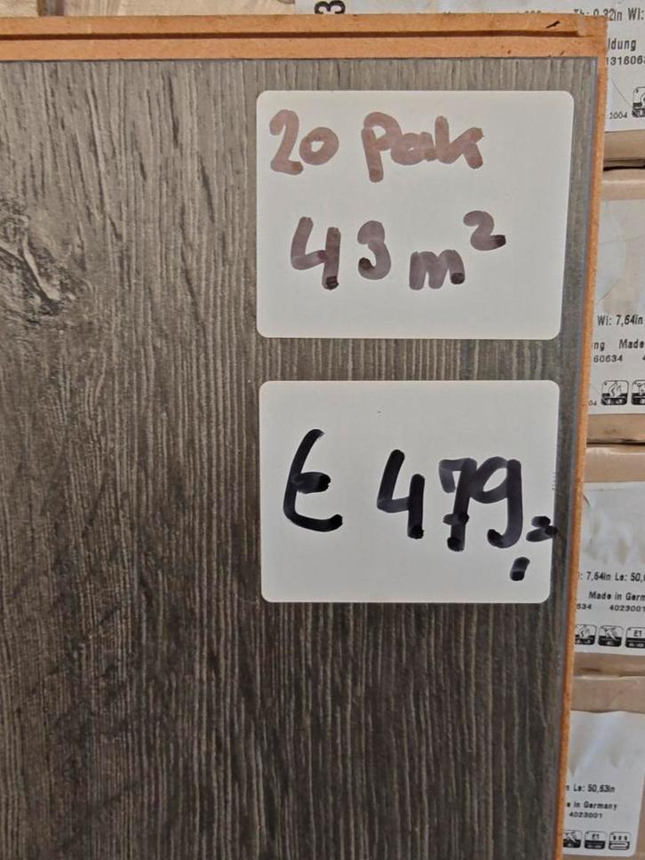 Opruiming restanten laminaat vanaf € 4,95 per m2 gratis onde, Huis en Inrichting, Stoffering | Vloerbedekking, Nieuw, Laminaat