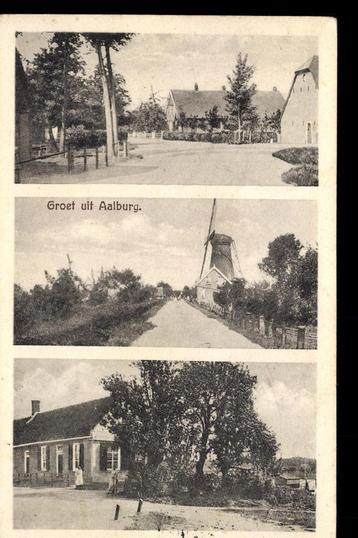 Aalburg (N.B.), 3-Luik met oa Molen, gelopen 1928 beschikbaar voor biedingen