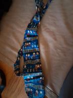 Blauwe Snoopy stropdas met muzieknoten en stripfiguren, Blauw, Nieuw, Ophalen of Verzenden, Charlie Brown/Peanuts