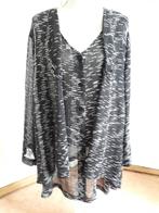 Prachtige zwarte hes van sempre piu      maat 54, Kleding | Dames, Grote Maten, Verzenden, Zo goed als nieuw, Sempre Piu, Blouse of Tuniek
