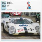 Ma633 autokaart raceauto lola t70 ( 1966 - 1969 ), Ophalen of Verzenden, Zo goed als nieuw, Auto's