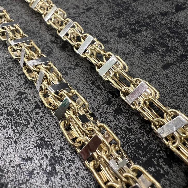 Prachtige 14k gouden magnum schakel ketting, Sieraden, Tassen en Uiterlijk, Kettingen, Nieuw, Goud, Ophalen of Verzenden