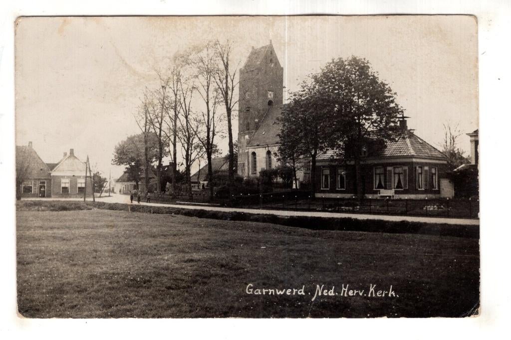 Garnwerd Groningen Fotokaart Dorp, Verzenden, 1920 tot 1940, Groningen
