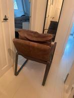 Industriele grijs leren stoel, Ophalen of Verzenden, Grijs, Eén