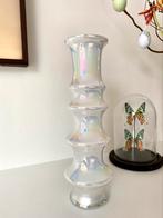 Vaas wit parelmoer glas - van Colmore - 36 cm hoog, Minder dan 50 cm, Nieuw, Glas, Ophalen of Verzenden