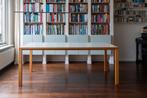 Eettafel en 6 stoelen, strak design, jaren 90, Huis en Inrichting, Tafels | Eettafels, 50 tot 100 cm, 150 tot 200 cm, Gebruikt