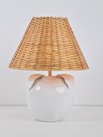 Vintage Appel tafellamp Keramiek wit regency ‘70 lamp, Huis en Inrichting, Overige materialen, N, N, Vintage