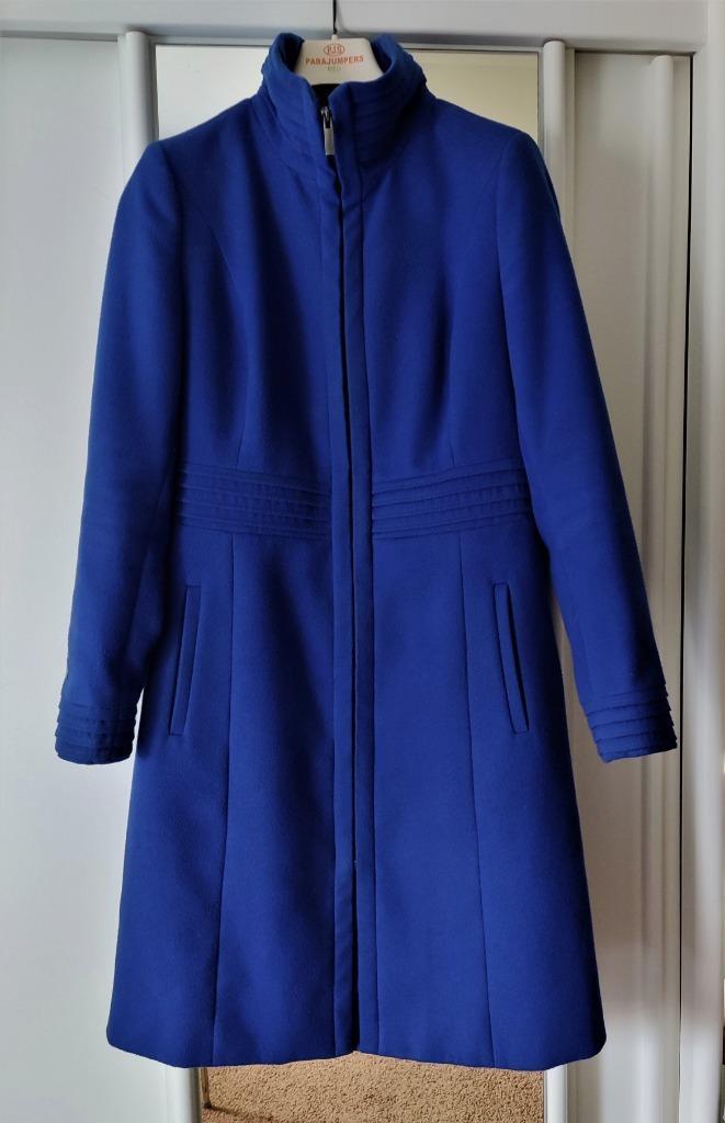 Kobaltblauwe scheerwollen mantel Mart Visser – valt als 38, Kleding | Dames, Jassen | Winter, Zo goed als nieuw, Maat 38/40 (M)