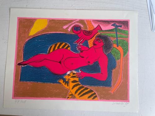 Corneille handgesgneerd, Antiek en Kunst, Kunst | Litho's en Zeefdrukken, Verzenden