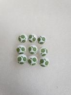 Witte knopen met groene bloemenmotief ( nieuw)., Hobby en Vrije tijd, Ophalen of Verzenden, Nieuw, Knoop of Knopen