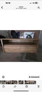 Houten TV meubel met lades, Huis en Inrichting, Kasten | Televisiemeubels, Ophalen, Gebruikt, 100 tot 150 cm, Minder dan 100 cm