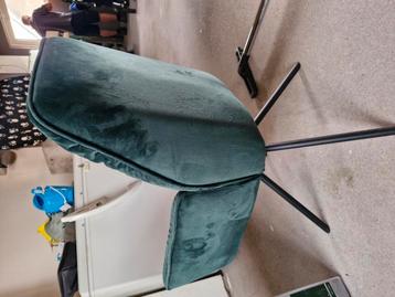 6 x groene velvet eetkamer stoelen  beschikbaar voor biedingen