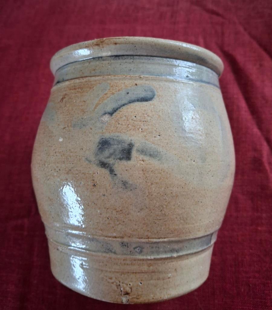 Keulse zoutpot , pot. 14 cm hoog 12 cm diameter, Antiek en Kunst, Ophalen of Verzenden