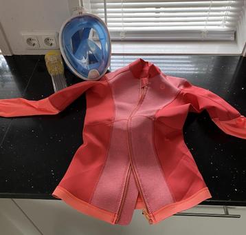 kinder wetsuit bovenstuk met gelaatsmasker voor snorkelen beschikbaar voor biedingen