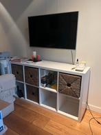 Ikea Kallax kast 8 vakken + manden, Ophalen, Kunststof, Gebruikt, 100 tot 150 cm