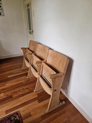 Houten Bioscoopstoelen - Set van 3 - Thonet design beschikbaar voor biedingen