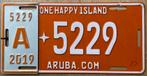 Nummerplaat Aruba 2019, Ophalen of Verzenden, Gebruikt, Auto's