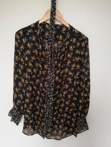 Blouse Claudia sträter zwart met centuur maat M/38 beschikbaar voor biedingen