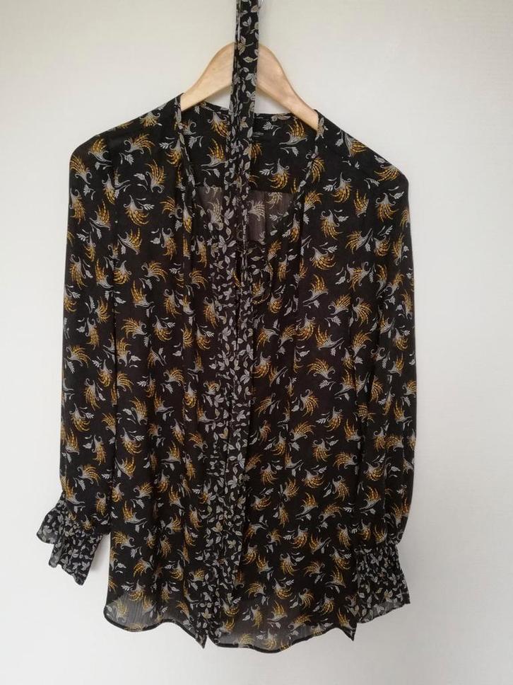Blouse Claudia sträter zwart met centuur maat M/38, Kleding | Dames, Blouses en Tunieken, Zo goed als nieuw, Maat 38/40 (M), Zwart