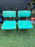 2 'gispen' look a like stoelen opknappertjes kleir groen, Ophalen, Gebruikt, Overige kleuren, Stof