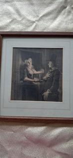 Ingelijste prent Jan Mesker, 17x17 cm, Ophalen of Verzenden