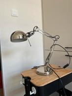 Chrome tafellamp met veren, Huis en Inrichting, Lampen | Tafellampen, Ophalen, Zo goed als nieuw, Minder dan 50 cm