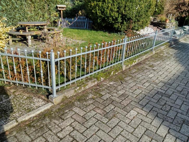 GEGALVANISEERD ZWAAR METALEN SIERHEKWERK, Tuin en Terras, Tuinhekken en Hekwerk, Gebruikt, Sierhekwerk, IJzer, Ophalen