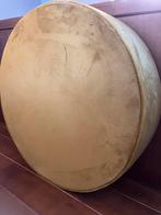 Grote velvet Woood poef, Ophalen of Verzenden, Zo goed als nieuw, Rond, 75 tot 100 cm