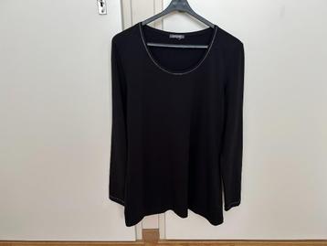 Zwart lang shirt Uno Due maat L beschikbaar voor biedingen