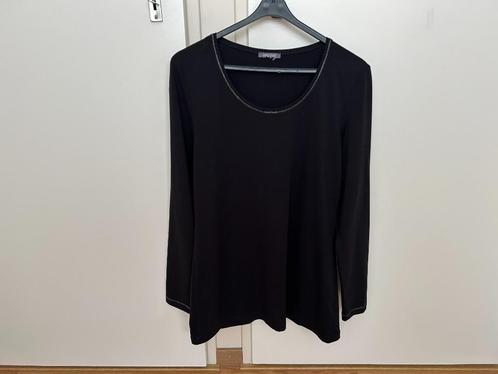 Zwart lang shirt Uno Due maat L, Kleding | Dames, T-shirts, Zo goed als nieuw, Maat 42/44 (L), Zwart, Lange mouw, Ophalen of Verzenden