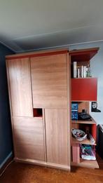 Houten kast met legplanken en hanggedeelte, Huis en Inrichting, Kasten | Kledingkasten, Ophalen, Gebruikt, 100 tot 150 cm, 200 cm of meer