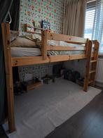 Halfhoogslaper houten bed, Ophalen of Verzenden, Gebruikt, Halfhoogslaper