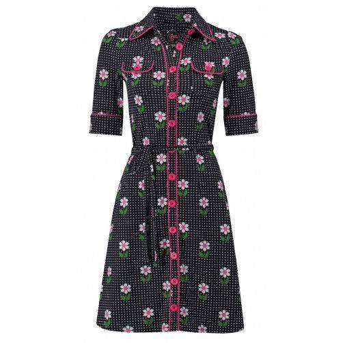 Tante Betsy jurk, Kleding | Dames, Jurken, Zo goed als nieuw, Maat 42/44 (L), Zwart, Knielengte, Ophalen of Verzenden