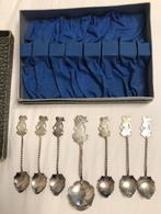 7 delige  zilveren lepeltjes   in doos, Antiek en Kunst, Ophalen of Verzenden
