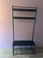 Zwarte kapstok met schoenenrek, Huis en Inrichting, Woonaccessoires | Kapstokken, Zo goed als nieuw, Metaal, 150 tot 200 cm, Ophalen