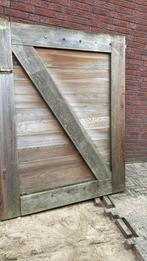 Houten poort, Tuin en Terras, Ophalen, Gebruikt, 100 tot 150 cm, Draaipoort