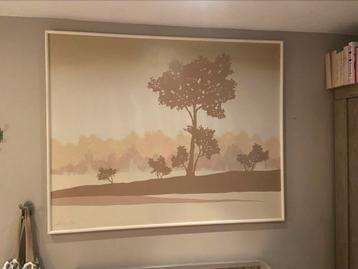 Sfeervol groot schilderij – Stephen Kaye – 155 x 125 cm beschikbaar voor biedingen