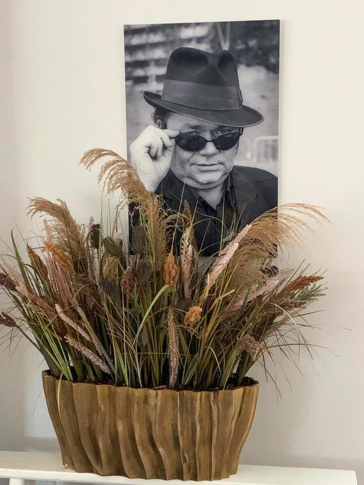 Org z/w acryl foto 75x50 cm Andre Hazes 08-06-2002, Verzamelen, Muziek, Artiesten en Beroemdheden, Nieuw, Foto of Kaart, Verzenden