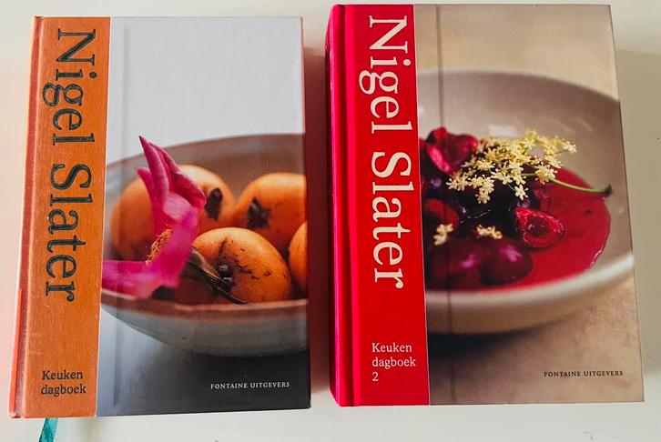 kookboeken van Nigel Slater "Keukendagboek 1 en 2", Boeken, Kookboeken, Zo goed als nieuw, Europa, Ophalen of Verzenden