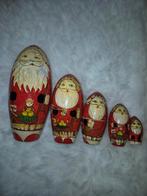 Oude Matroesjka, baboeskja- kerstmannen set, hout, Diversen, Kerst, Ophalen