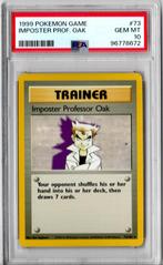 Trainer Imposter Professor Oak Psa 10 base set unlimited, Ophalen of Verzenden, Nieuw, Losse kaart