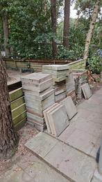 Gratis afhalen tegels 60 stuks 42x42x7, Tuin en Terras, Ophalen of Verzenden, Zo goed als nieuw, Hout