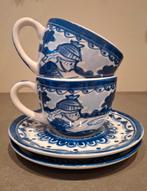 2 Blond Amsterdam Soepkommen met Schotel - Winter Motief, Huis en Inrichting, Keuken | Servies, Blond Amsterdam, Ophalen of Verzenden