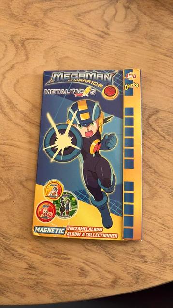 Megaman magnetic verzamelalbum metal tazos beschikbaar voor biedingen