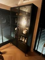 Woood Ronja Vitrinekast - Zwart Metaal & Glas, Ophalen