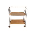 Vintage theewagen, serveerwagen messing gekleurd, Ophalen, Gebruikt, Onbekend, Onbekend