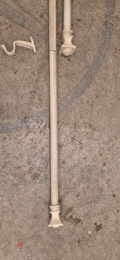 Luxe Gordijnroede Wit/Goud Brocante, Huis en Inrichting, Stoffering | Gordijnen en Lamellen, Gebruikt, 200 cm of meer, 200 cm of meer