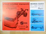 Scania Vabis LB76 Super ca 1965 Brochure LB 76 4x2, Ophalen of Verzenden, Zo goed als nieuw, Overige merken, Scania